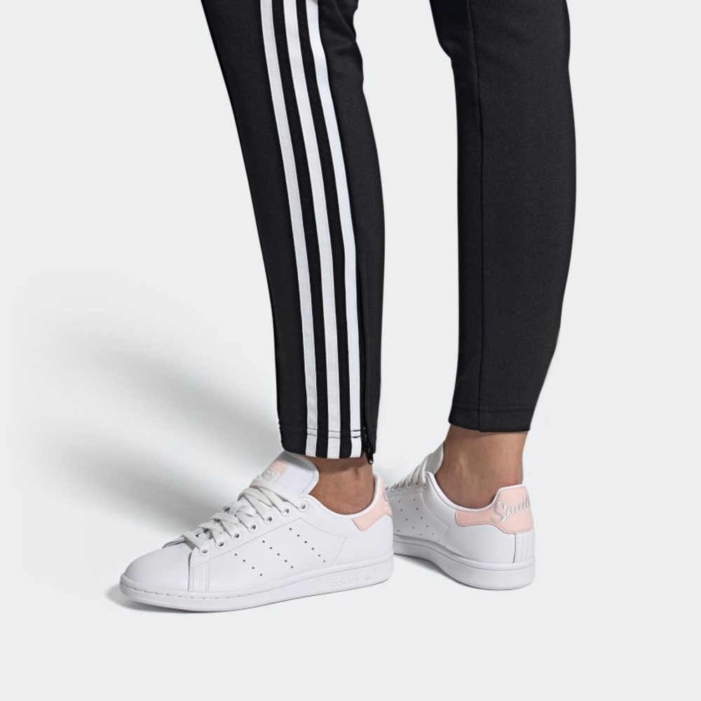 🔥NIB Adidas Stan Smith Tennis Sneakers White/Pink - Picture 8 of 9